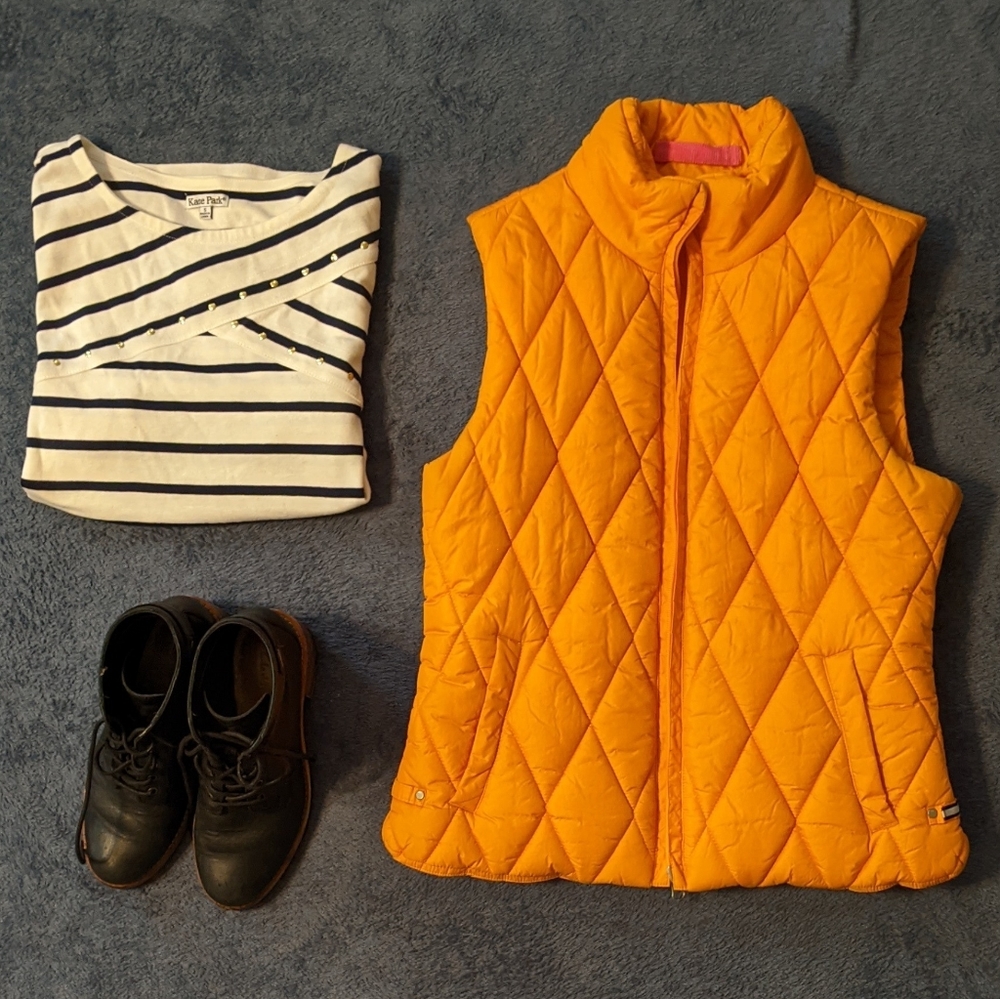 Orange Puffer Vest Tommy Hilfiger Medium